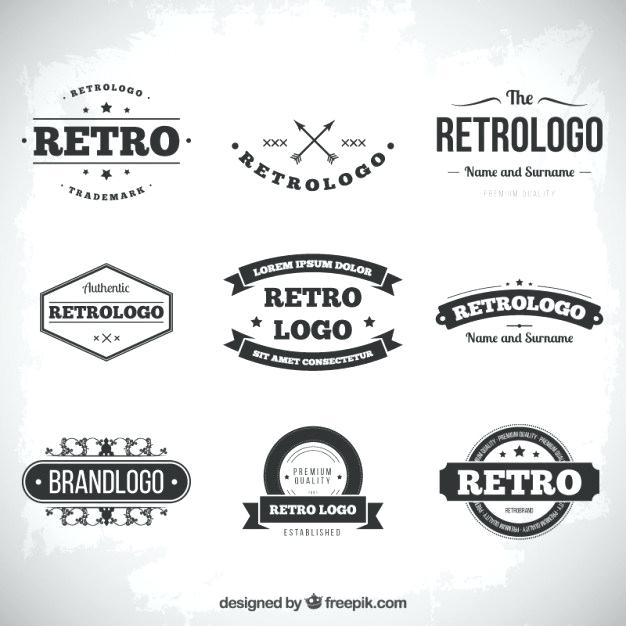 626x626 Retro Logo Template A Free Download Vector Stock Vintage Templates