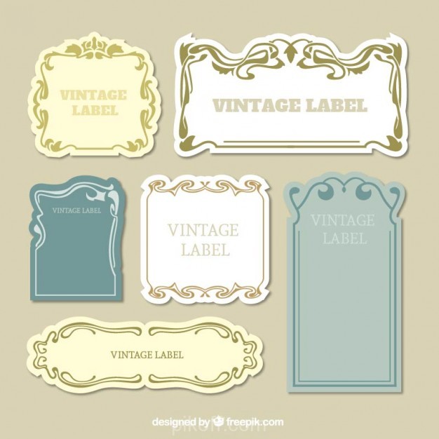 626x626 Set Of Decorative Vintage Labels Vector Free Download