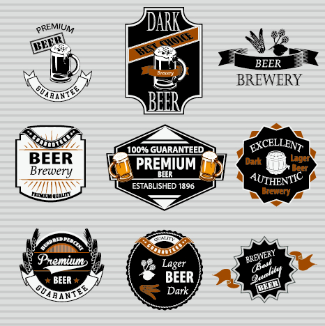 466x468 Retro Beer Labels Vectors Set Free Over Millions Vectors