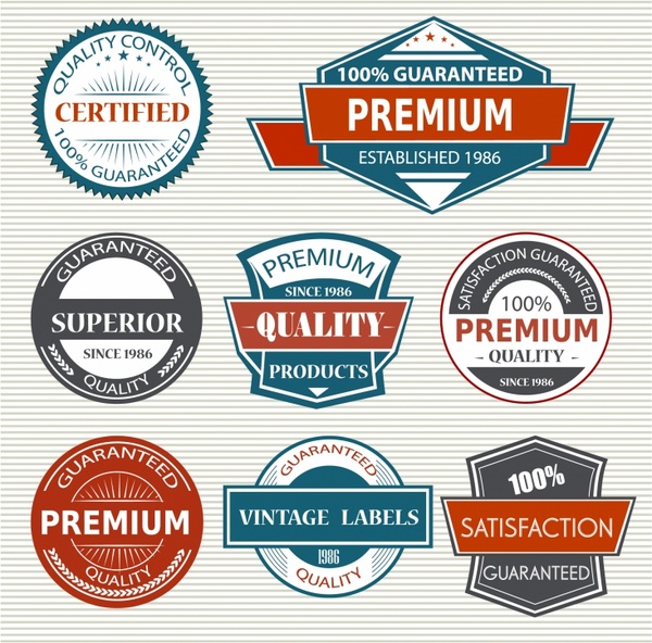 600x592 Vintage Labels Free Vector In Adobe Illustrator