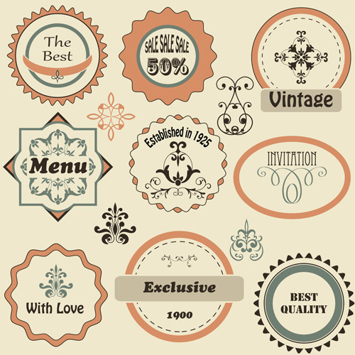 500x500 Vintage Flat Labels Vector Graphics Free Over Millions Vectors