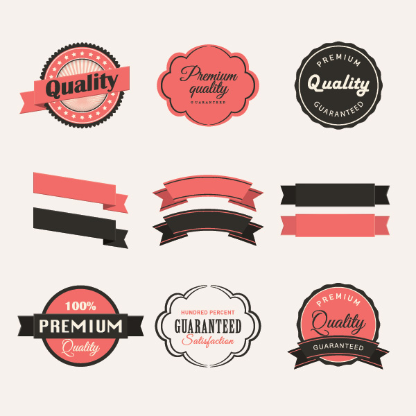 600x600 Blank Ribbon With Retro Labels Vector Material Over Millions