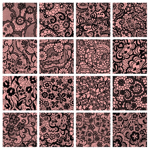 499x499 Beautiful Vintage Lace Pattern Set Vector Free Vectors Ui