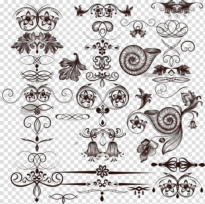 786x784 Black Lot, Motif Visual Design Elements And Principles, European