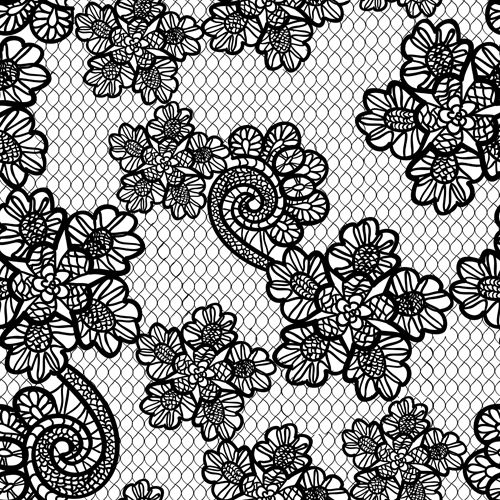 500x500 Retro Lace Ornament Pattern Seamless Vector
