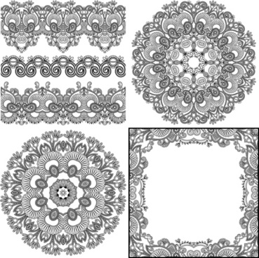 369x368 Vintage Lace Vector Free Vector Download