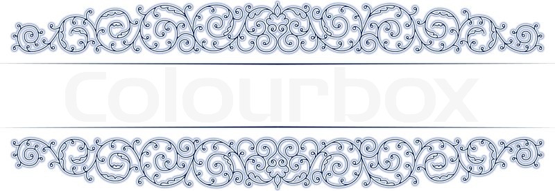 800x276 Stylish Vintage Lace Border In Vector Stock Vector Colourbox