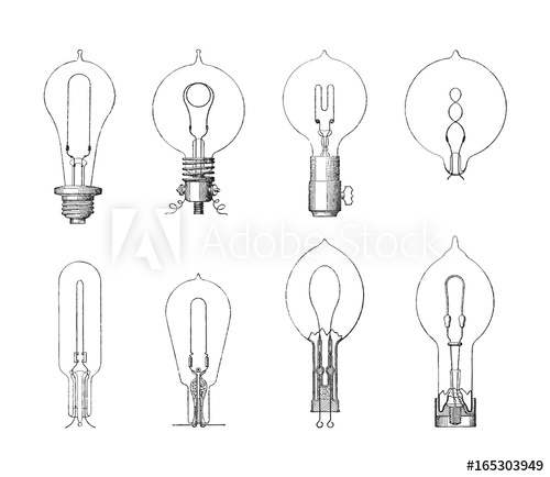 500x434 Set Of Old Light Bulbs