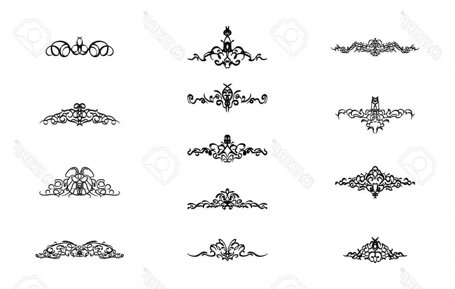 1560x991 Photostock Vector Vintage Decor Elements And Wicker Lines