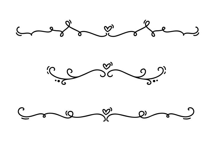 726x490 Vector Vintage Line Elegant Dividers And Separators, Swirls