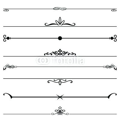 400x400 Decorative Dividers Set Of Vector Fonts
