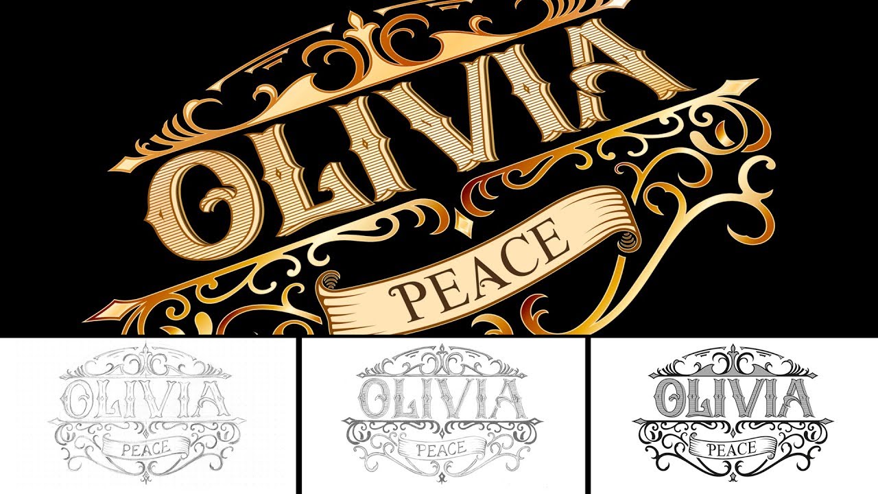 1280x720 Lettering Vintage Logo In Adobe Illustrator