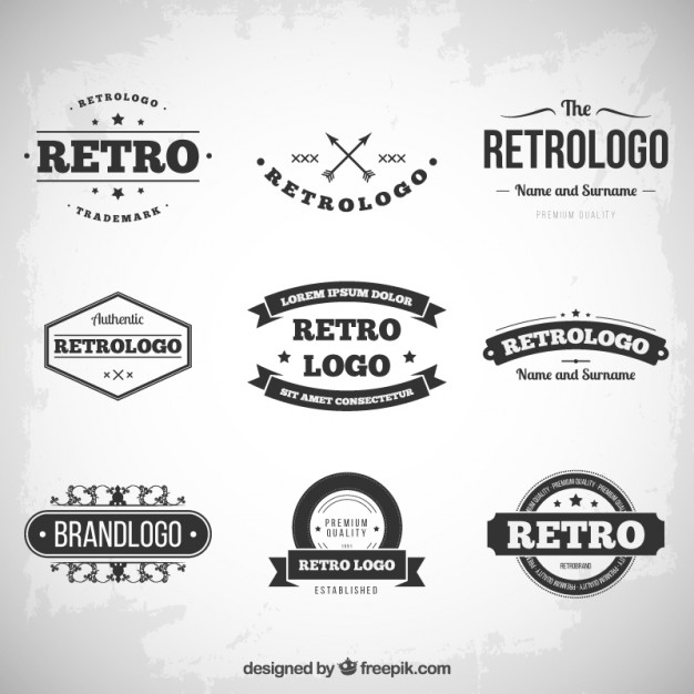 626x626 Retro Logos Collection Vector Free Download