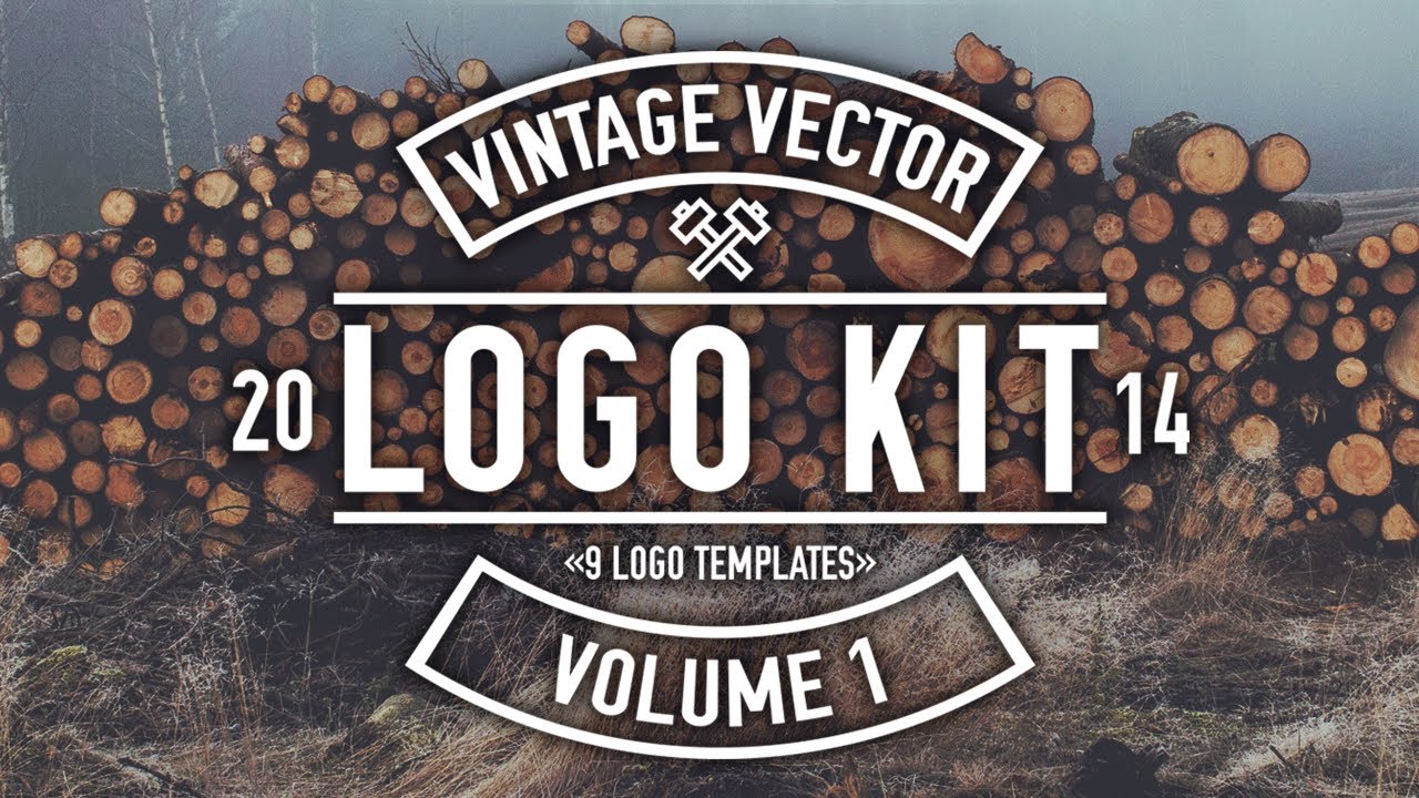 1280x720 Vintage Vector Logo Kit