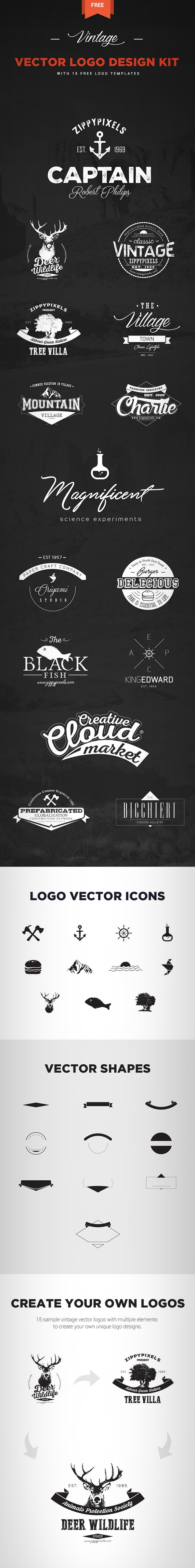 600x4814 Free Vintage Logo Templates And Badges Freebies Graphic