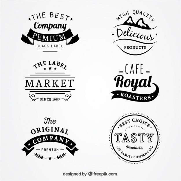 626x626 Collection Of Vintage Badges Free Vector Honey Vintage Logo