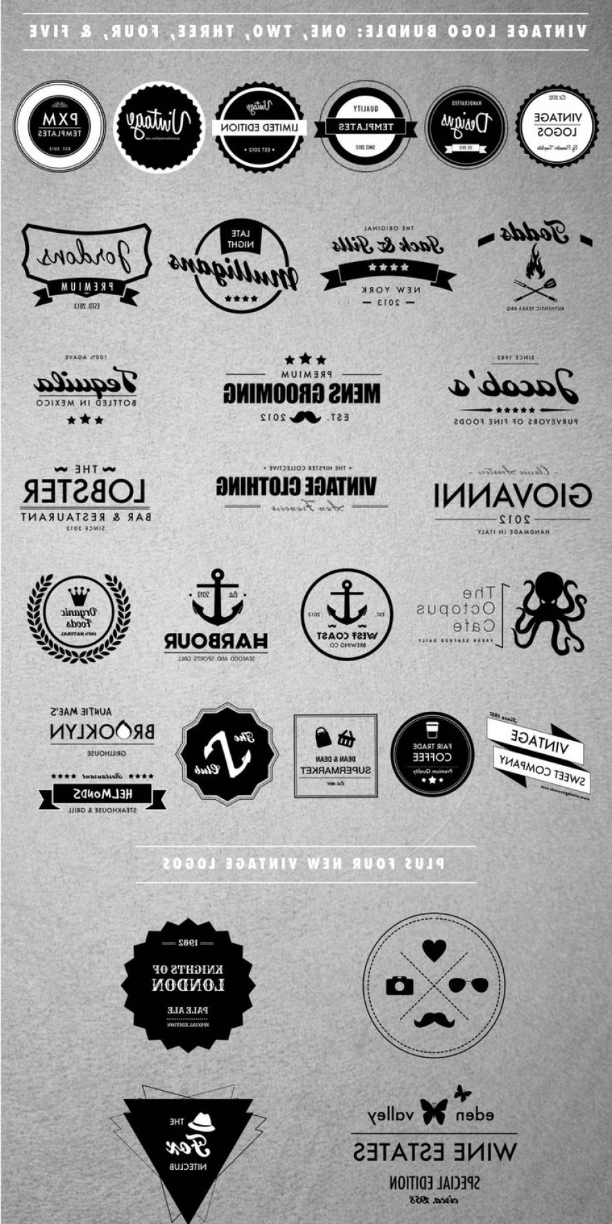 883x1766 Free Download Vintage Logos Badges Vector Templates Soidergi