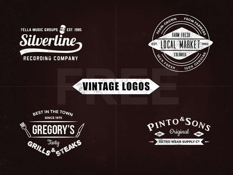 800x600 Free Vintage Logo Templates