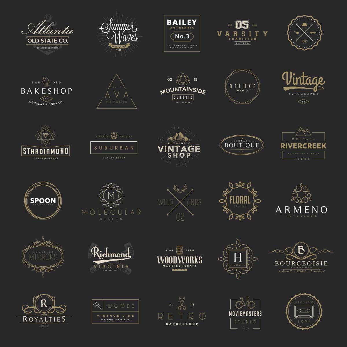 1200x1200 Vintage Logos Brand Collection Free Download