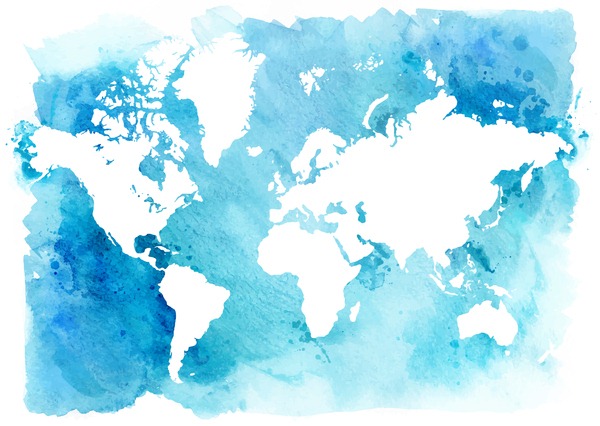 600x426 Watercolor World Map Vector Download My Free Photoshop World