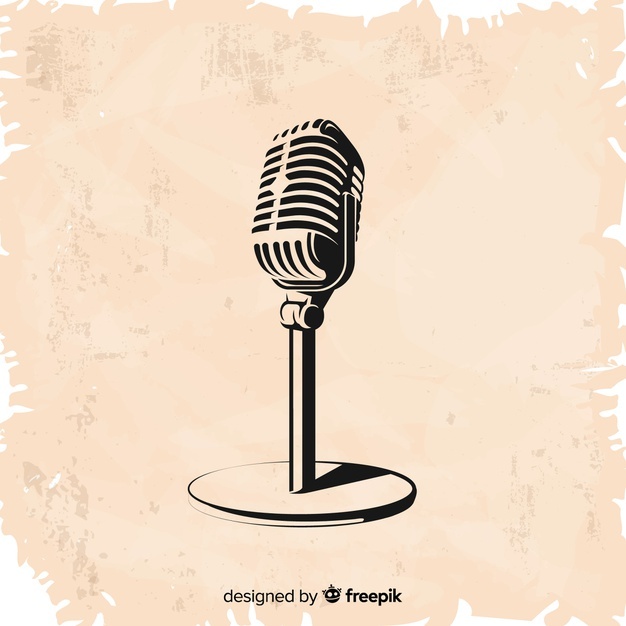 Vintage Mic Vector at Vectorified.com | Collection of Vintage Mic ...