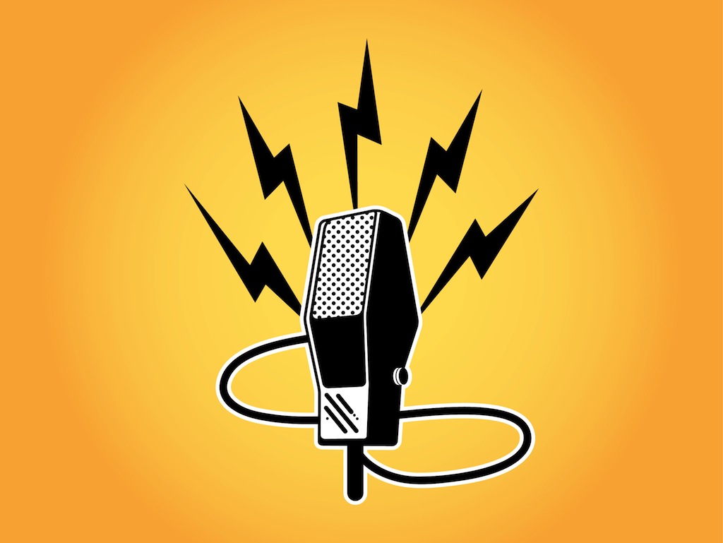 1024x769 Retro Microphone Vector Art Graphics