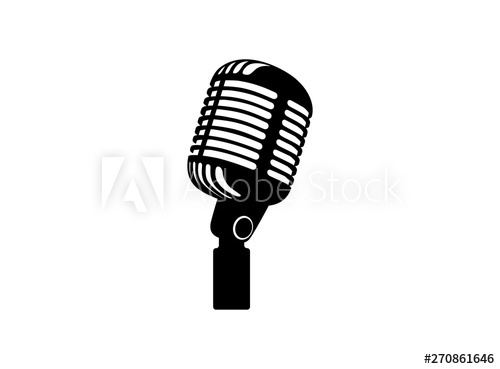 500x369 Retro Vintage Microphone Vector On White Background Mic