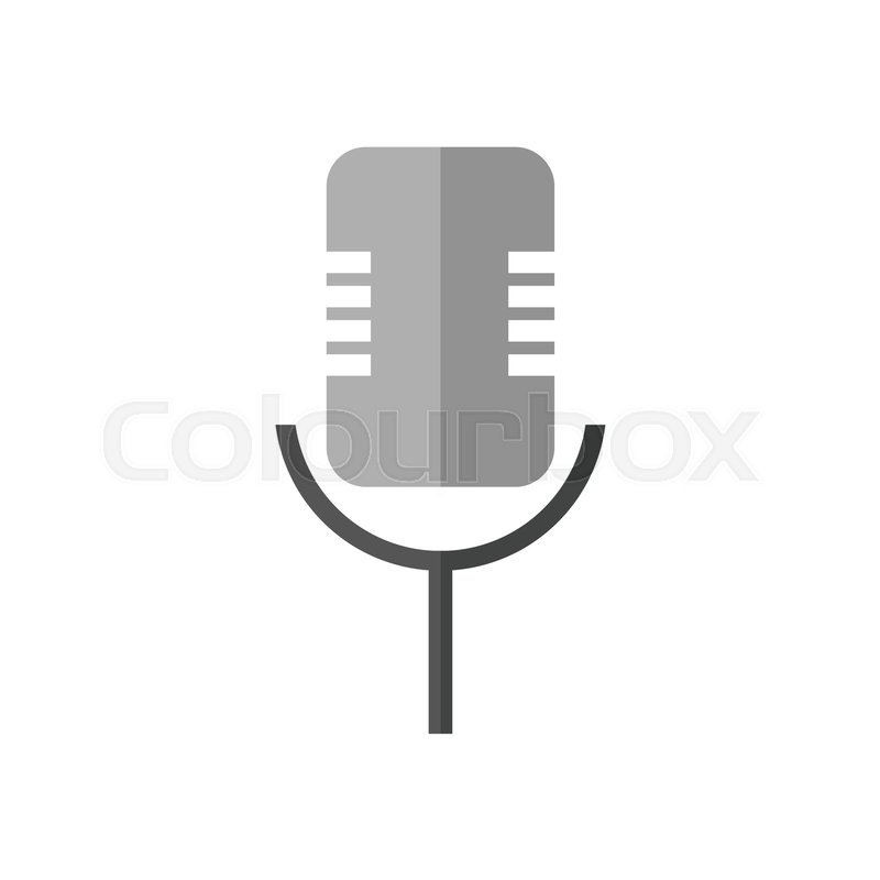 800x800 Simple Old Microphone Vector Graphic Stock Vector Colourbox