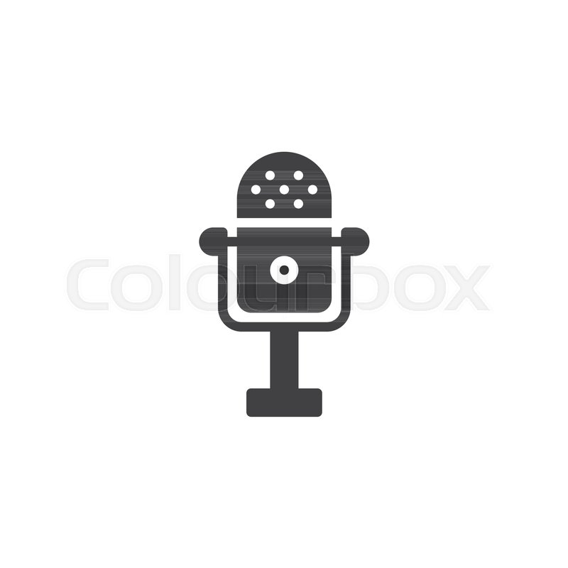 800x800 Vintage Microphone Vector Icon Filled Stock Vector Colourbox