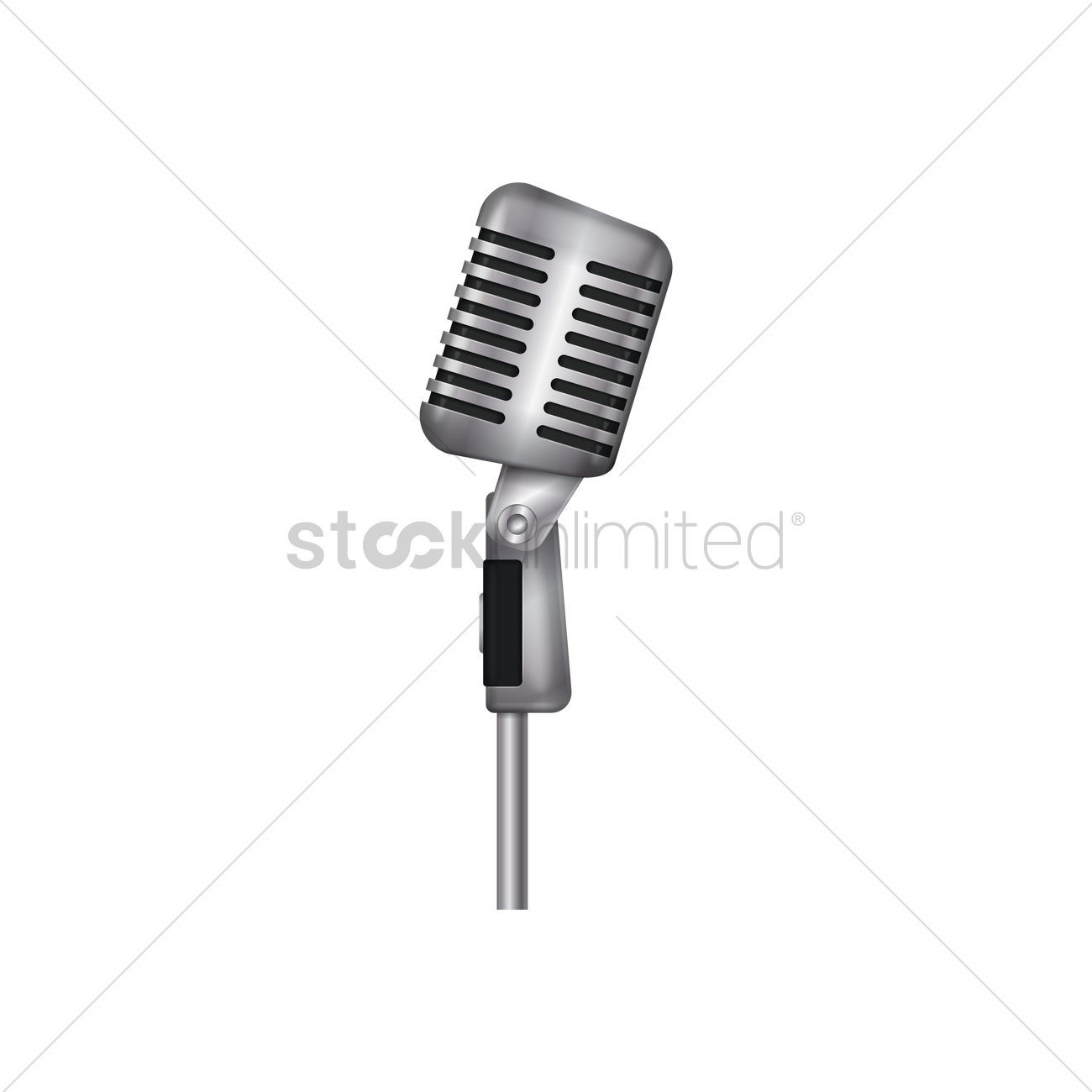 1300x1300 Vintage Microphone Vector Image