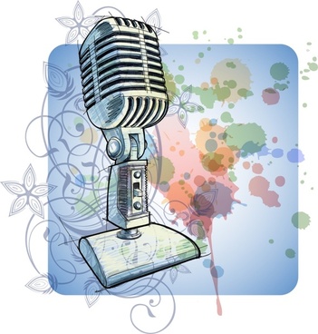 Microphone Free Vector Download 351x368 Microphone Free Vector Download