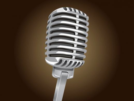 Vintage Microphone Vector 518x388 Vintage Microphone Vector