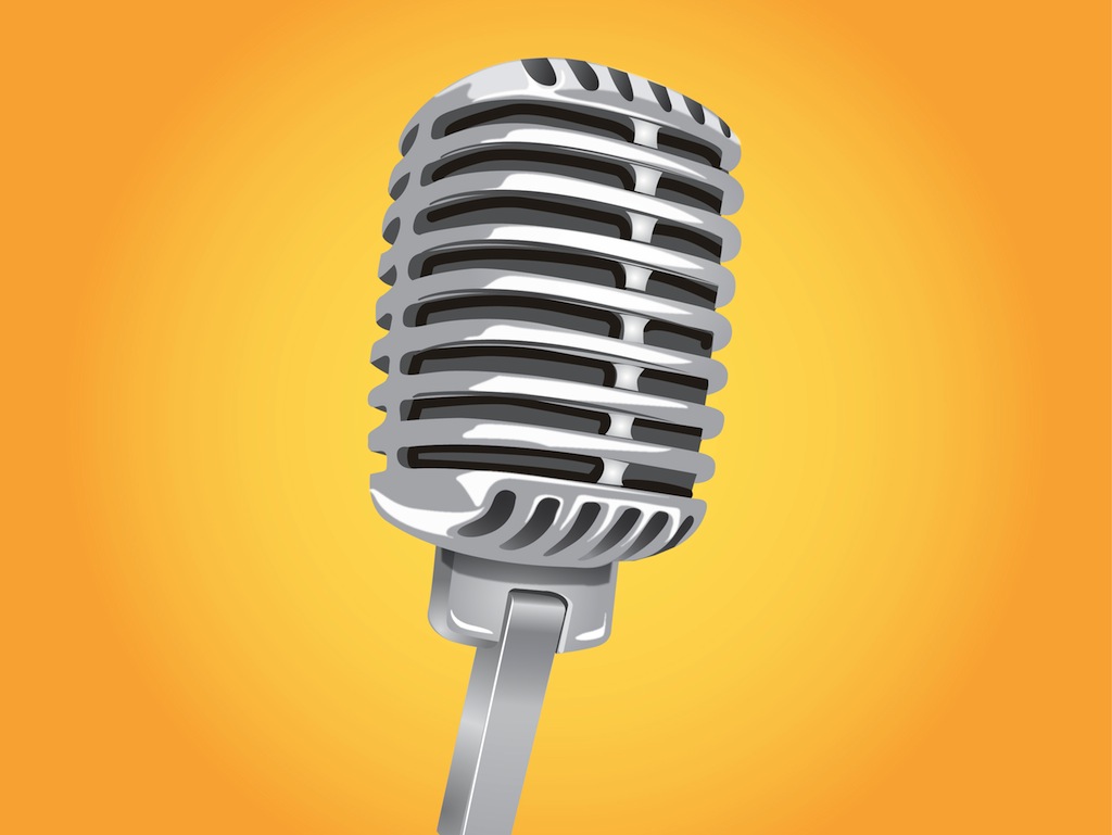 Vintage Microphone Vector Free Download At Vectorified.com | Collection ...