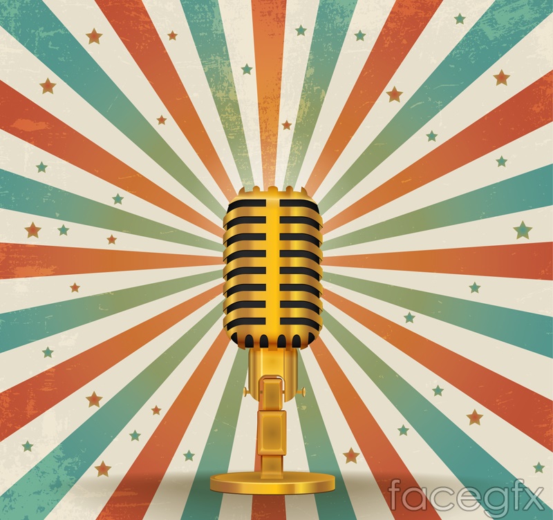 Vintage Golden Microphone Vector Over Millions Vectors, Stock 800x753 Vintage Golden Microphone Vector Over Millions Vectors, Stock
