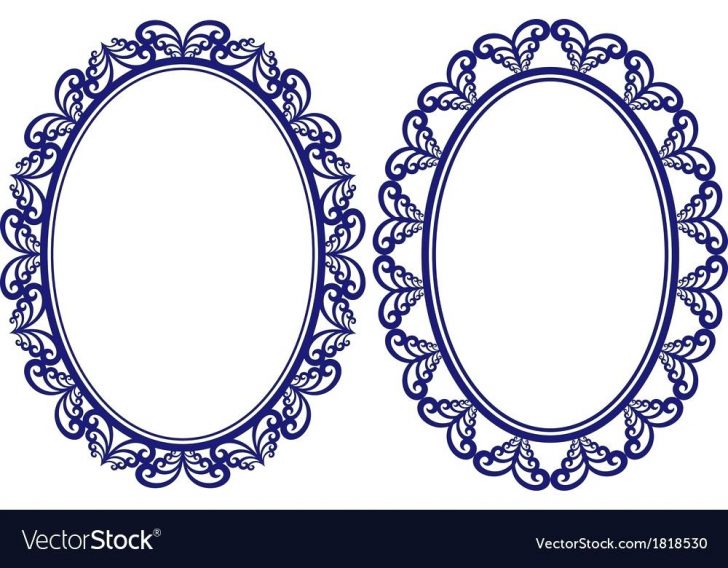 728x568 Charming Vintage Mirror Frames Vector Decorating Sugar Cookies