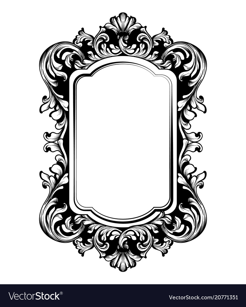 866x1080 Mirror Frame Vector Clipart Vector European Decorative Mirror