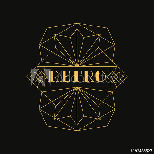 Retro Logo, Luxury Vintage Geometric Monogram Vector Illustration 500x500 Retro Logo, Luxury Vintage Geometric Monogram Vector Illustration