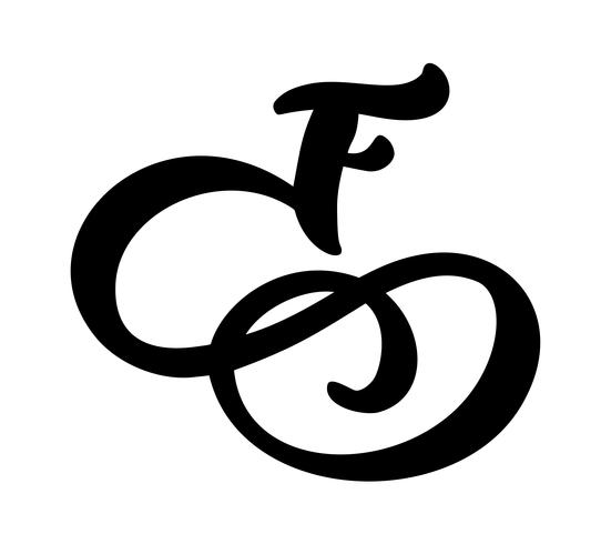 Vector Vintage Monogram Floral Letter F Calligraphy Element 551x490 Vector Vintage Monogram Floral Letter F Calligraphy Element