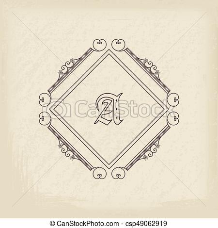 Vector Vintage Monogram Vintage Monogram Vector Emblem 450x470 Vector Vintage Monogram Vintage Monogram Vector Emblem