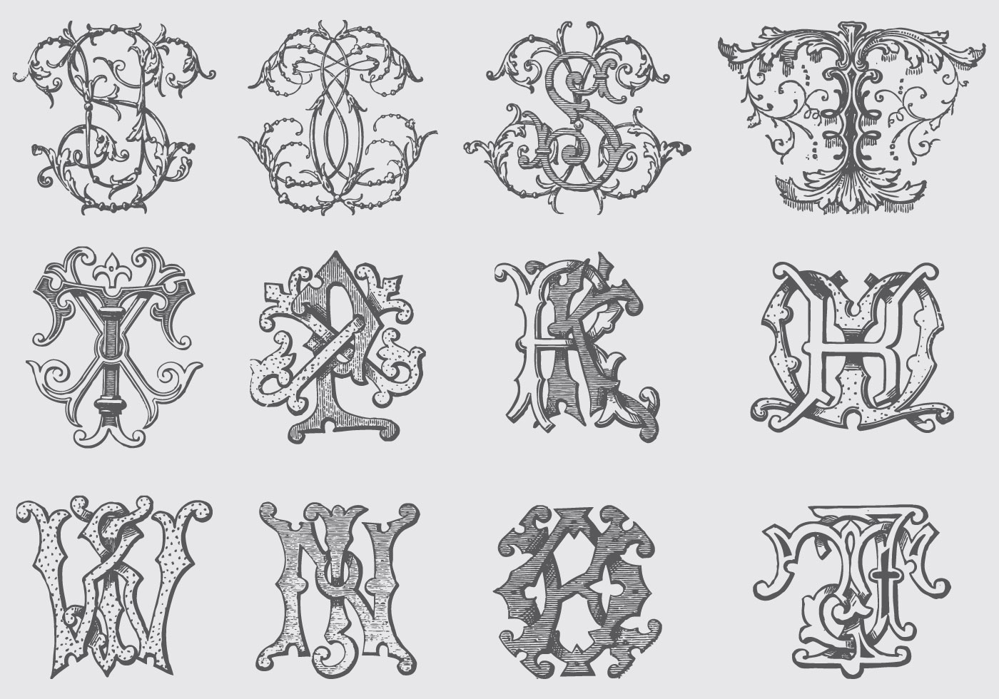 Vintage Monograms 1400x980 Vintage Monograms