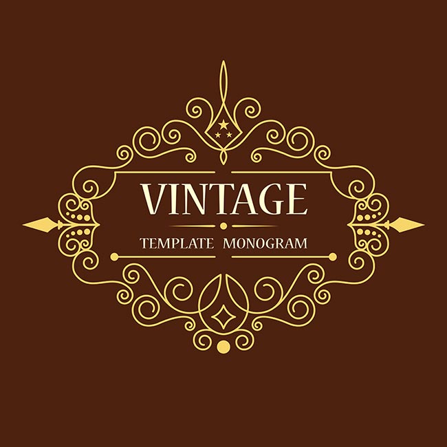 Vintage Logo Monograms Vectors 650x650 Vintage Logo Monograms Vectors