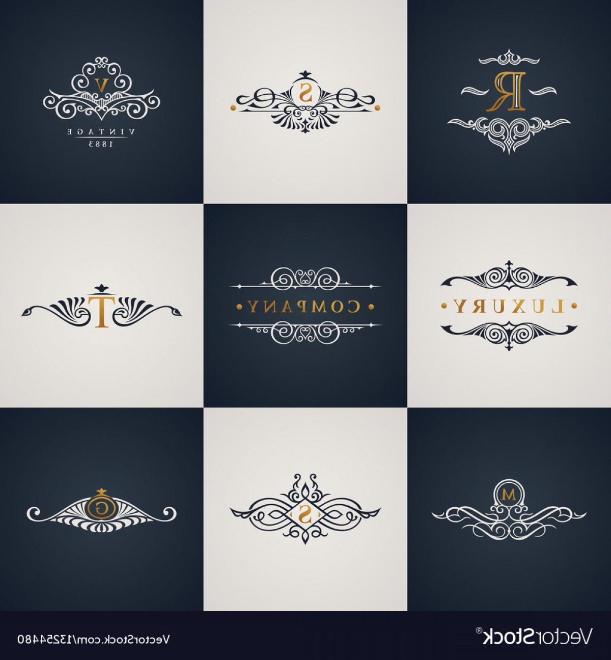 Luxury Logo Monogram Set Vintage Royal Flourishes Vector Newwaysys 1200x1296 Luxury Logo Monogram Set Vintage Royal Flourishes Vector Newwaysys