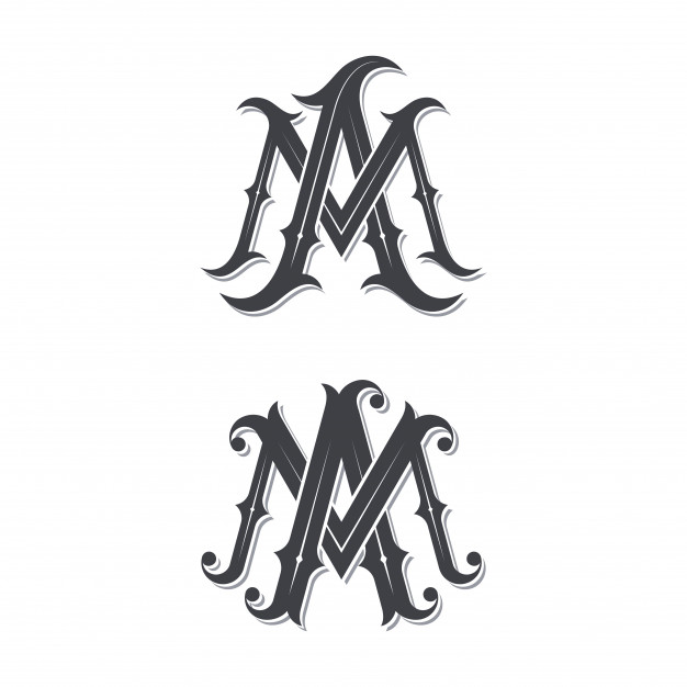 Ma Vintage Monogram Logo Vector Premium Download 626x626 Ma Vintage Monogram Logo Vector Premium Download