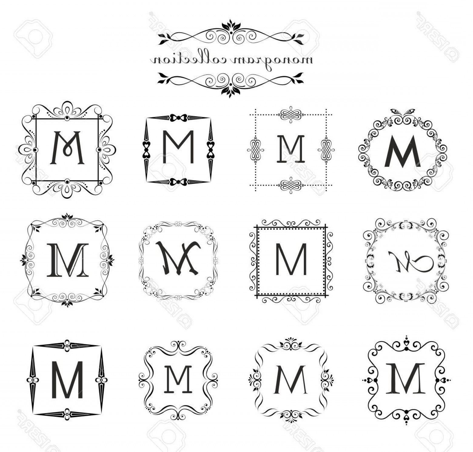 Photostock Vector Collection Of Vintage Monogram Templates Vintage 1560x1492 Photostock Vector Collection Of Vintage Monogram Templates Vintage