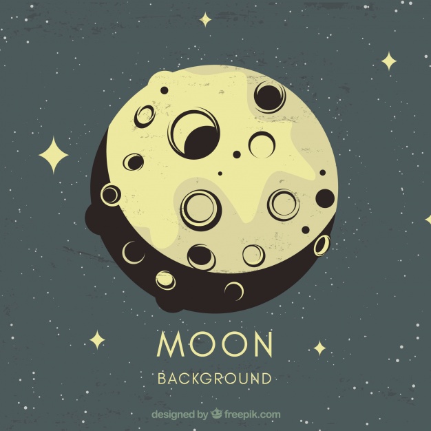 626x626 Vintage Moon And Stars Background Vector Free Download