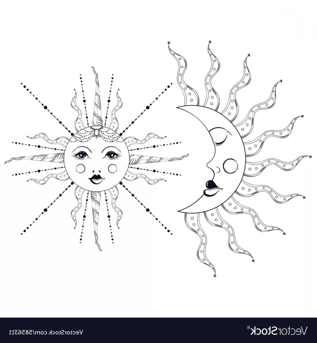 1200x1296 Boho Sun Vector Graphic Lamaison