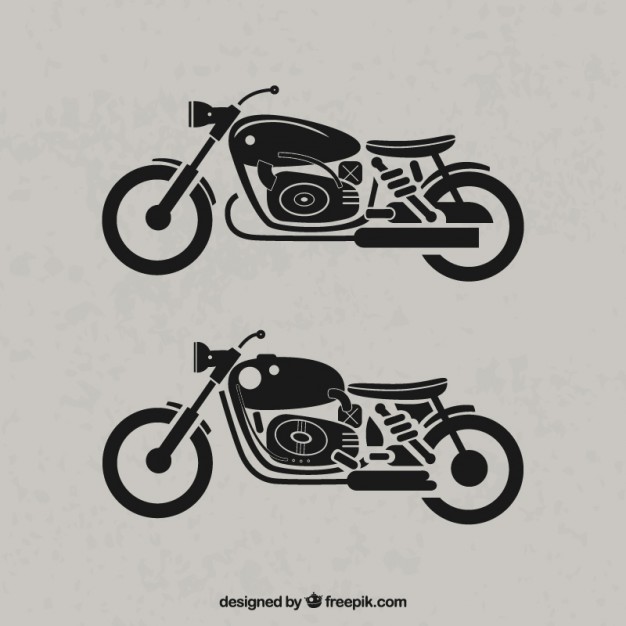 626x626 Retro Motorcycles Vector Free Download