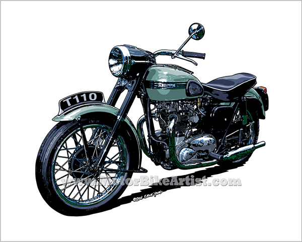 600x481 Triumph Vintage Motorcycle Drawing Vector Art On Behance