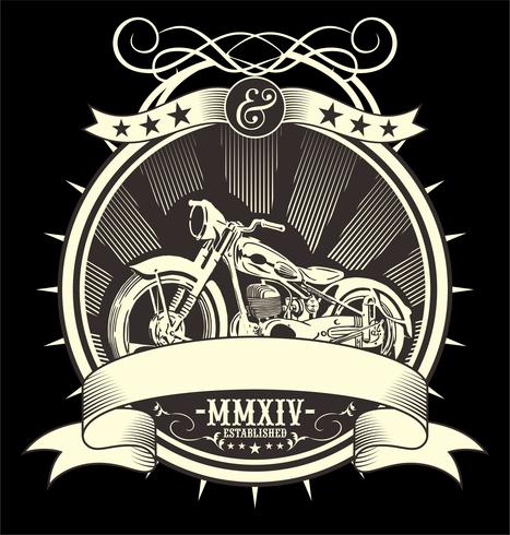 467x490 Vintage Motorcycle Vector Hand Drawing