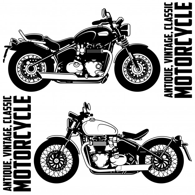 626x626 Vintage Motorcycle Vector Premium Download